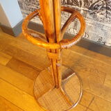 Rattan parrot coat rack
