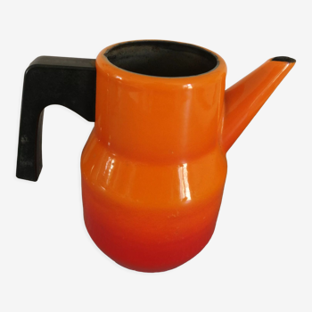 Vintage orange metal teapot