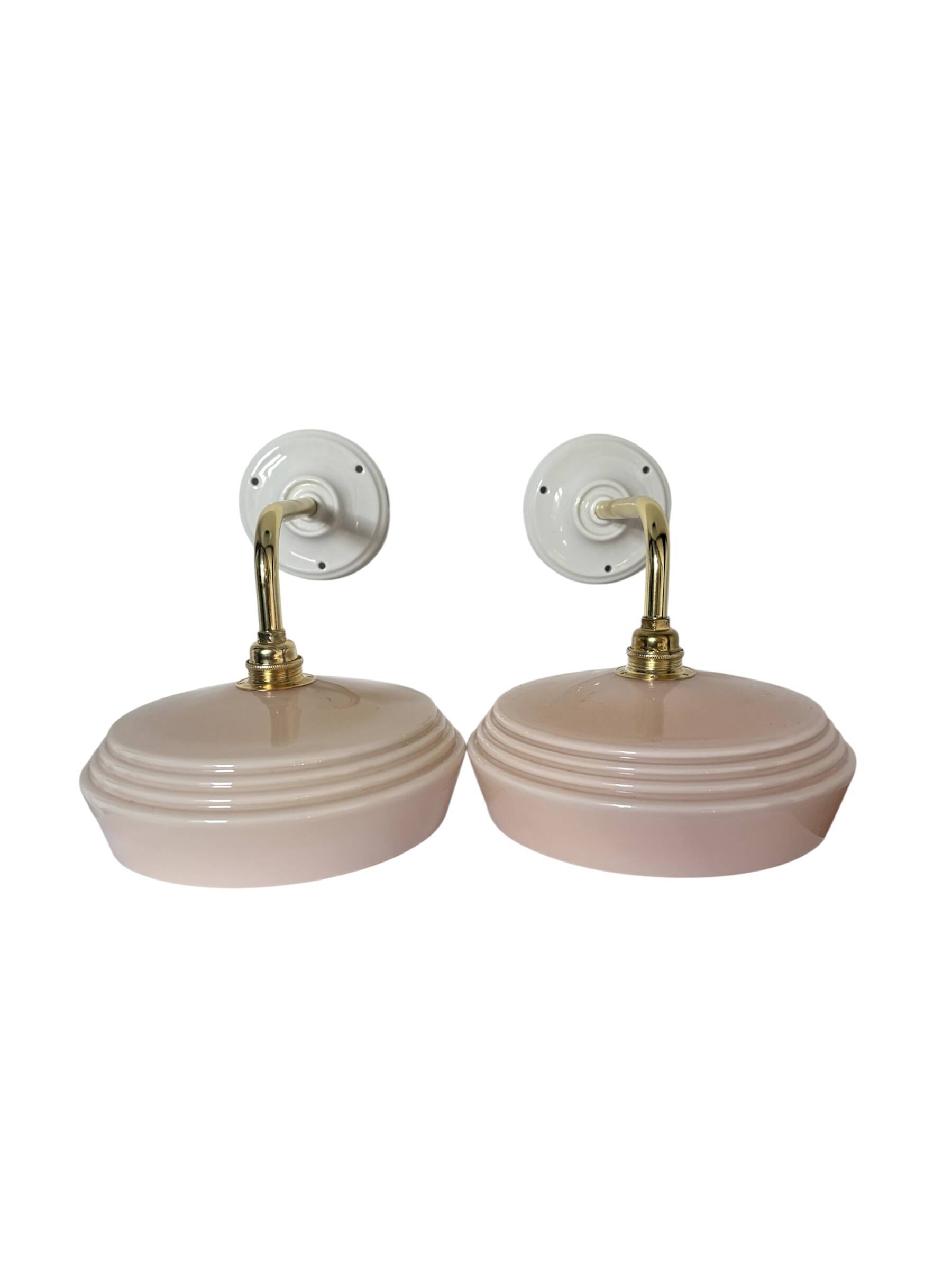 Paire d’appliques murales pastel