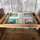 Old Board Game of Checkers, Goose, Hopscotch & Little Horses in Vintage Wooden