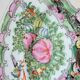 2 Chinese plates polychrome porcelain and gold Canton XXth