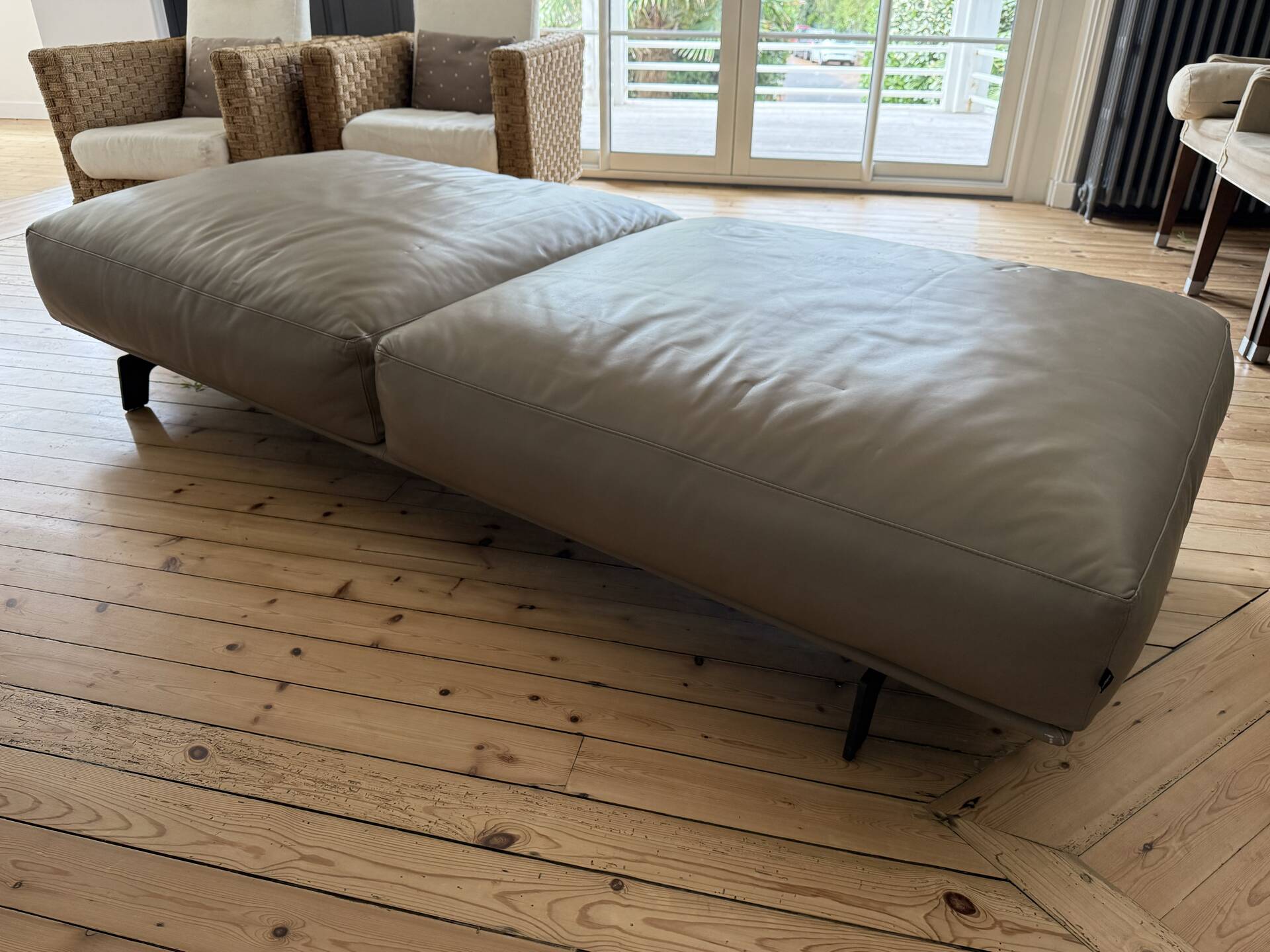 Leather bench