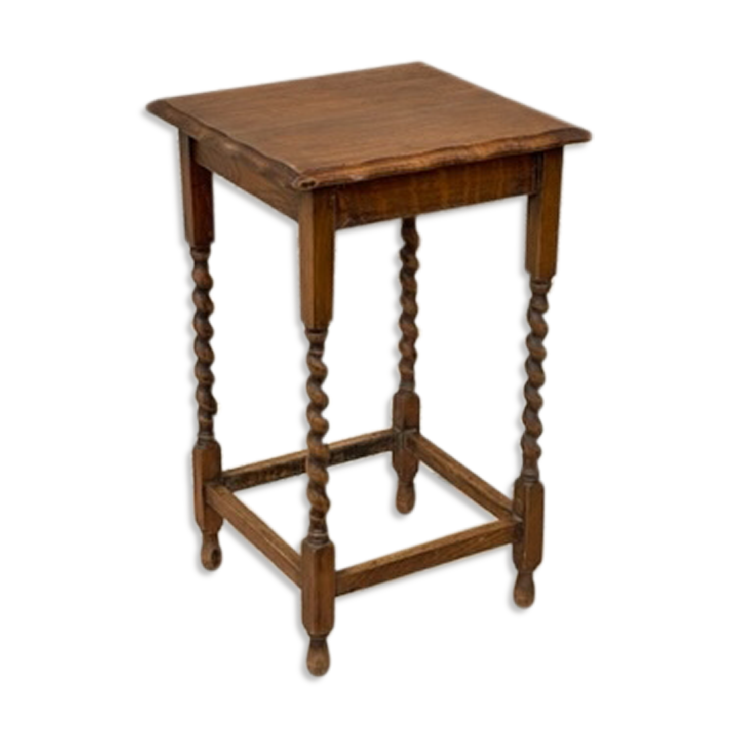 Side table in the countryside style in turned wood