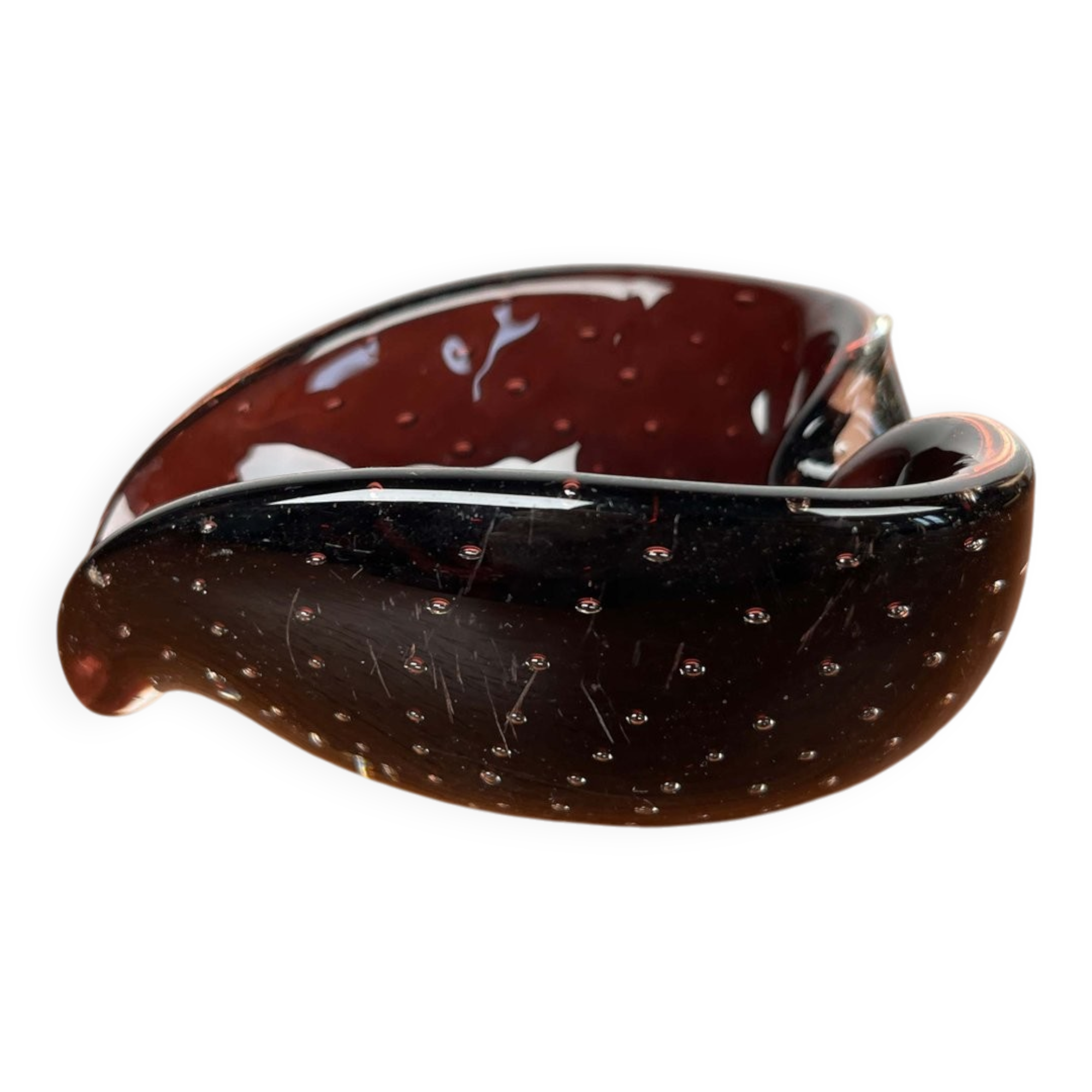 Vintage Italian Bullicante Ashtray in Murano Glass, 1970s