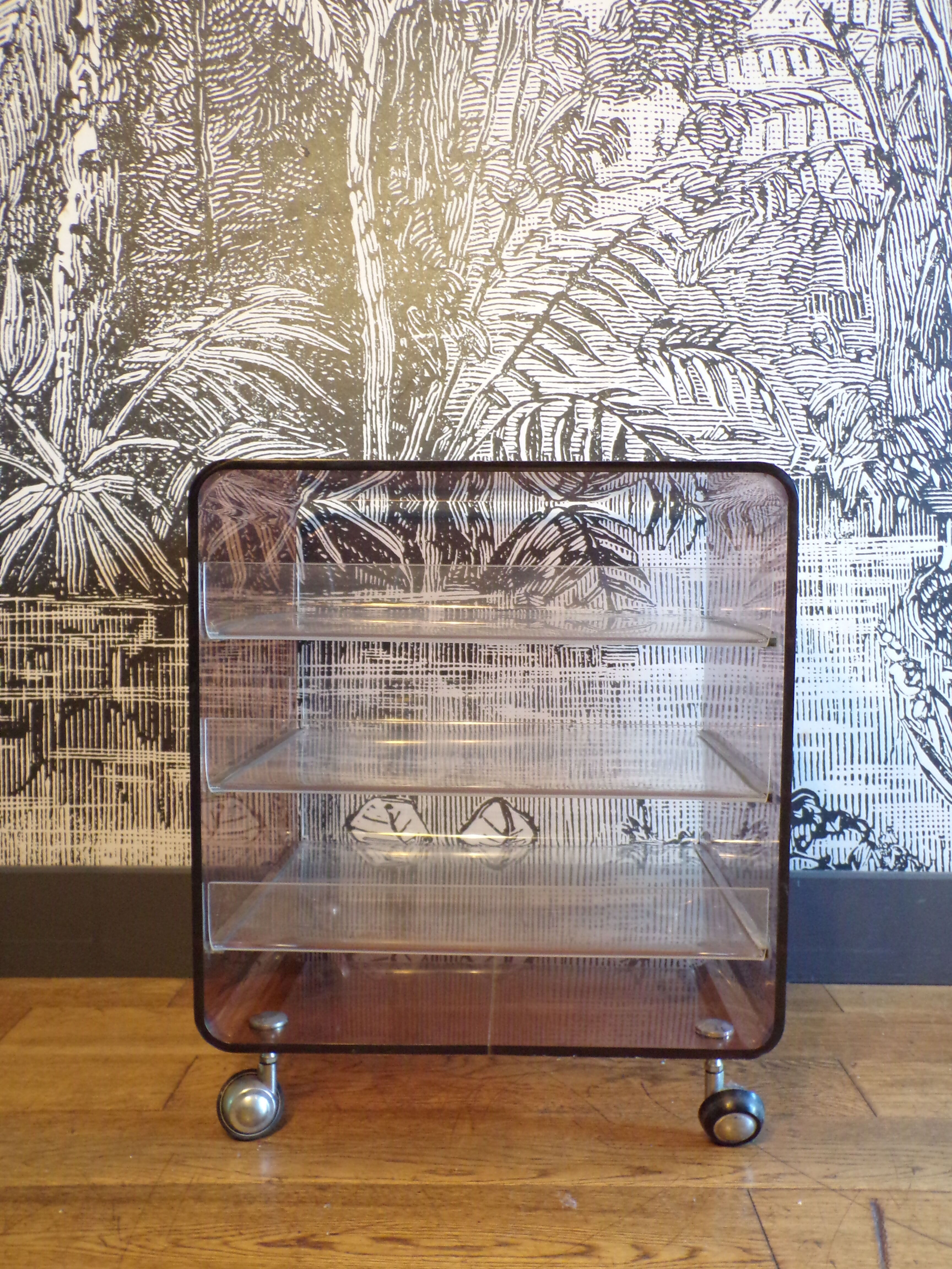 Michel Dumas vinyl cabinet in plexiglass