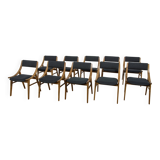 10 chaises Jumper par Zamojska, Pologne années 1970