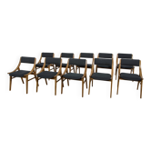 10 chaises Jumper par Zamojska, Pologne années 1970