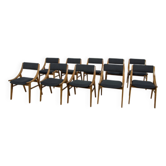 10 chaises Jumper par Zamojska, Pologne années 1970
