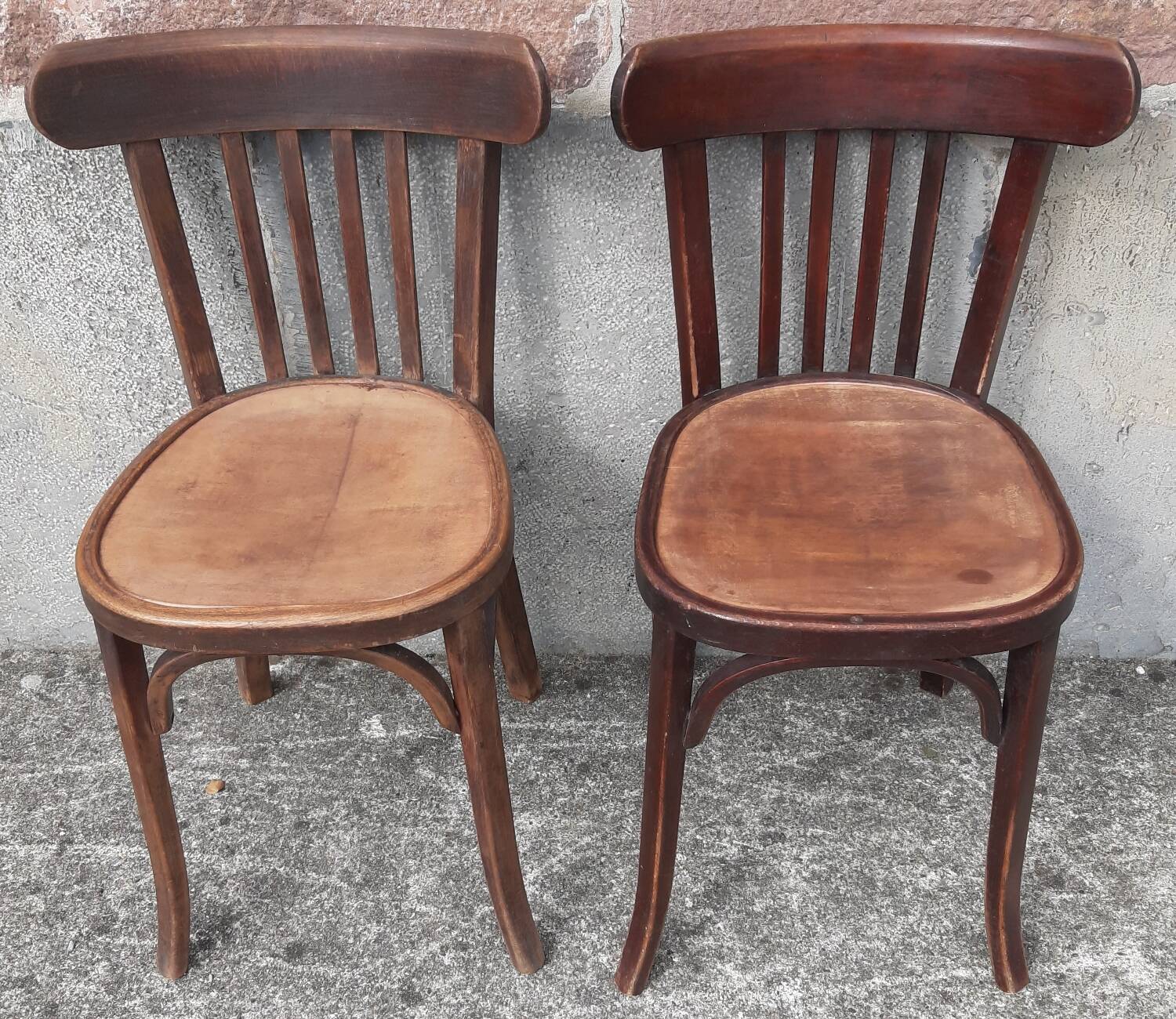 Baumann bistro chairs, 1950s. (Set of 2)