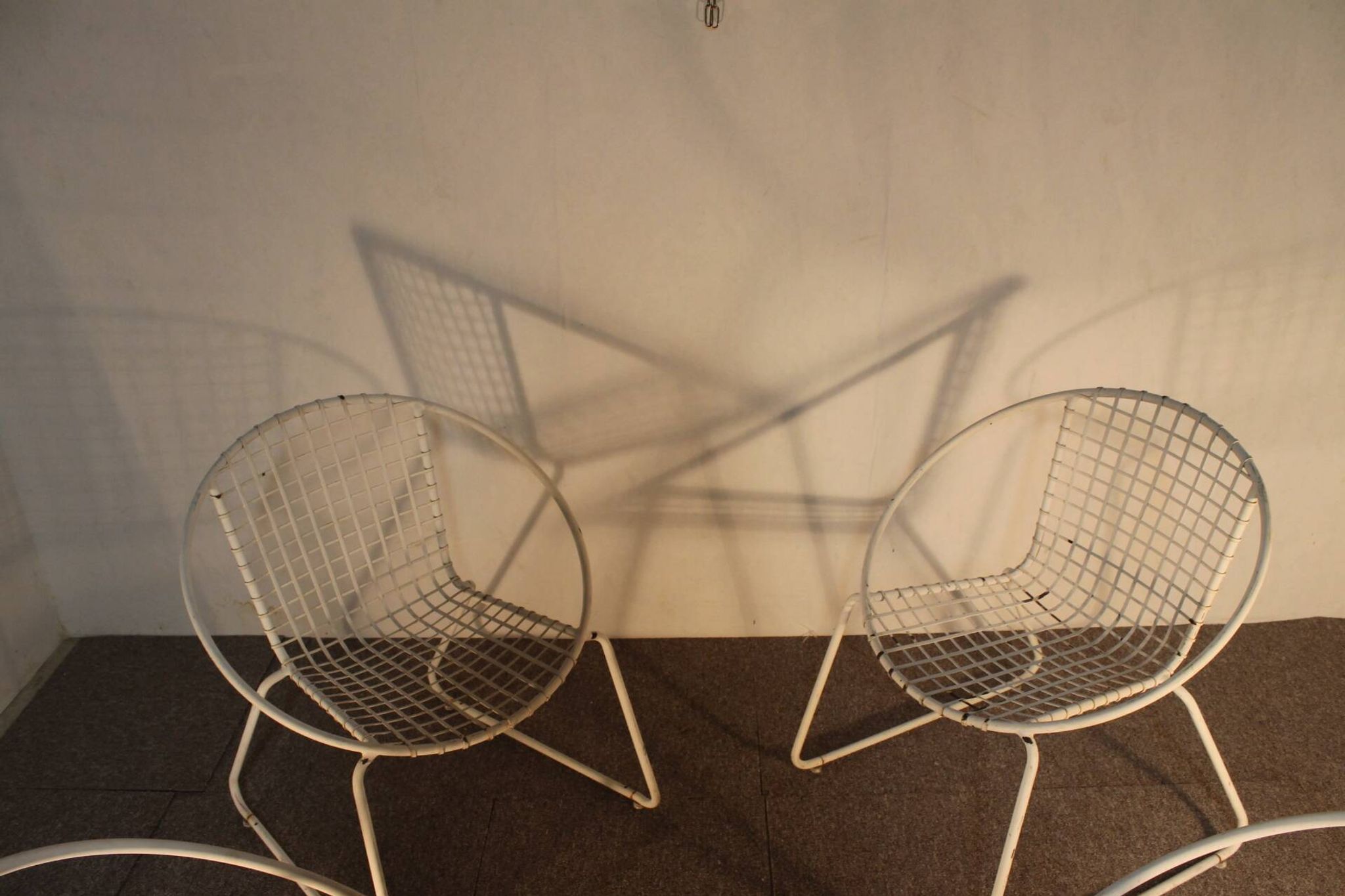 4 iron armchairs, design
