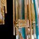 Venini Wall lamps glass murano gold structure , Italy 90 s
