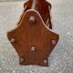 Porte-revues vintage en bois massif style rustique / retro