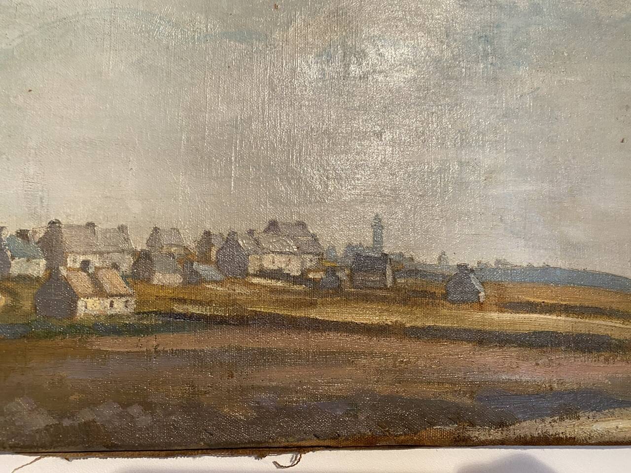 Tableau ancien , paysage breton signé, début XX siècle
