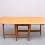 Eero Aarnio Solid Pine wood drop leaf dining table Laukaan Puu 1970s