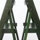 Set of 4 Vintage Green Folding Chairs, German Beech Wood Chairs,  60s–70s