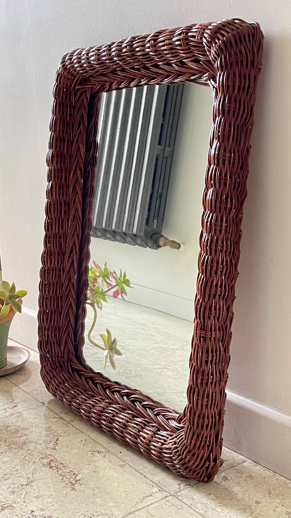 VINTAGE Rattan MIRROR