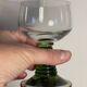 2 two-tone white wine glasses from the 1970s