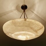 Art Deco Pink Glass Bakelite Pendant Light