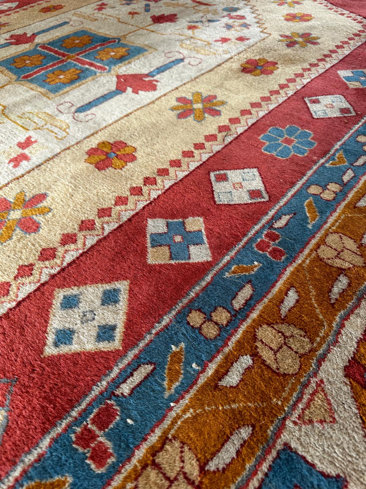 Large handmade oriental rug 240cm x 350cm