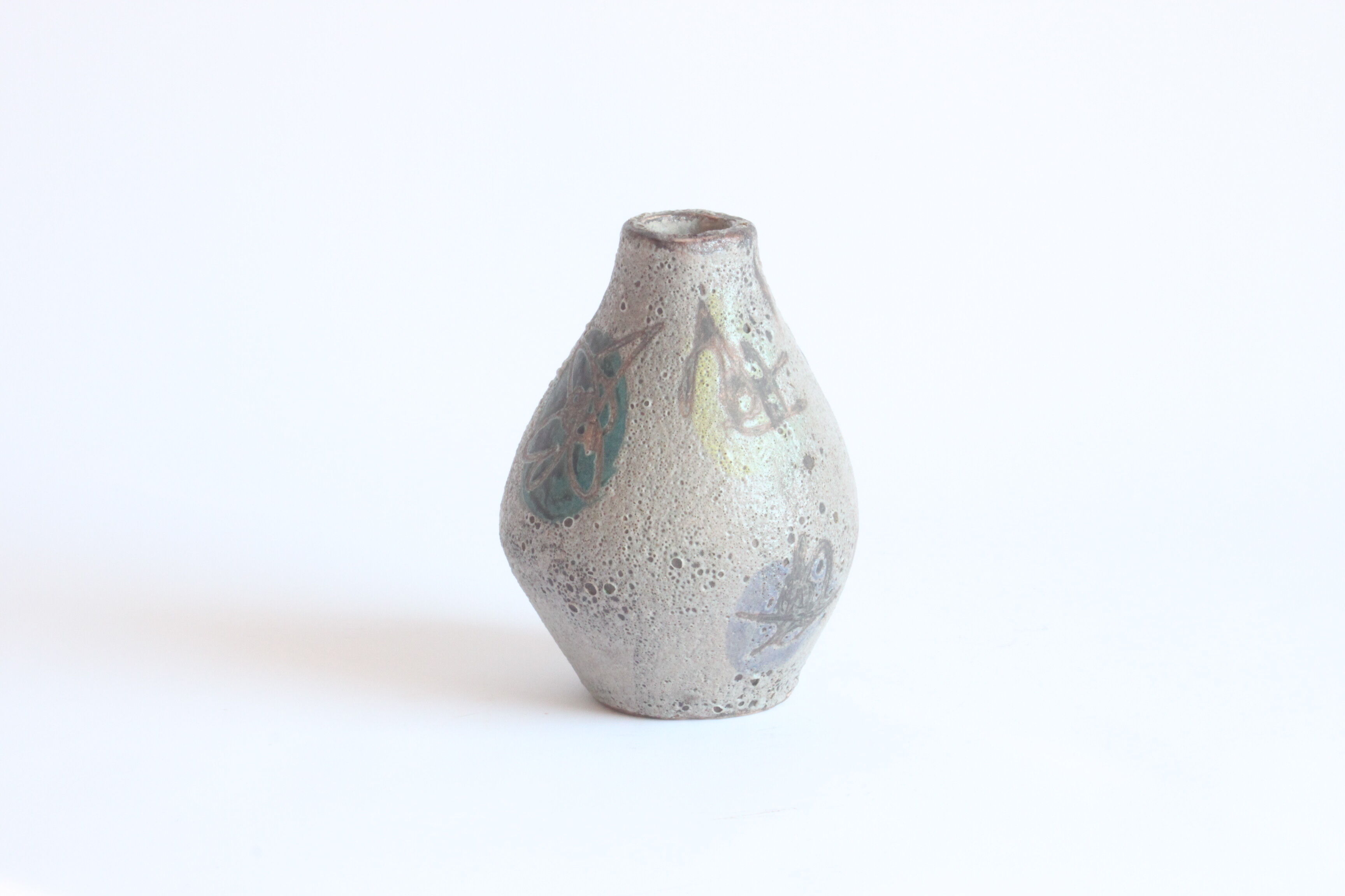 Prehistoric sealife decor vase by Anna Camos, Vallauris 1950