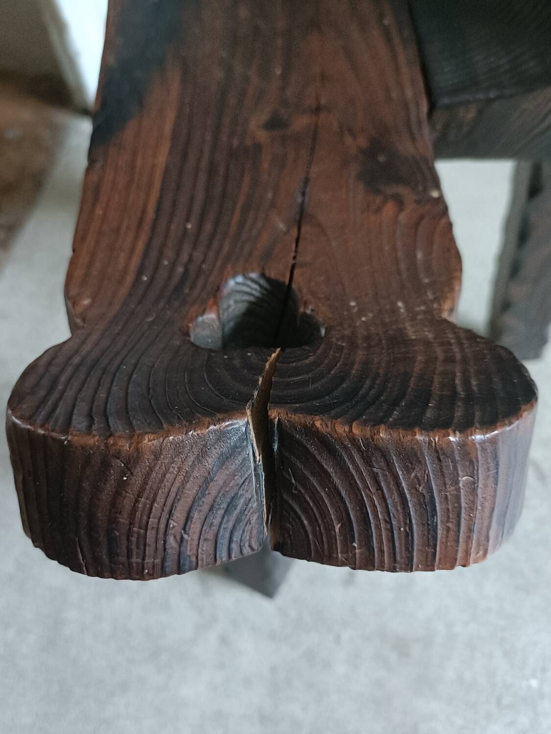 Brutalist tripod chair, 1940s