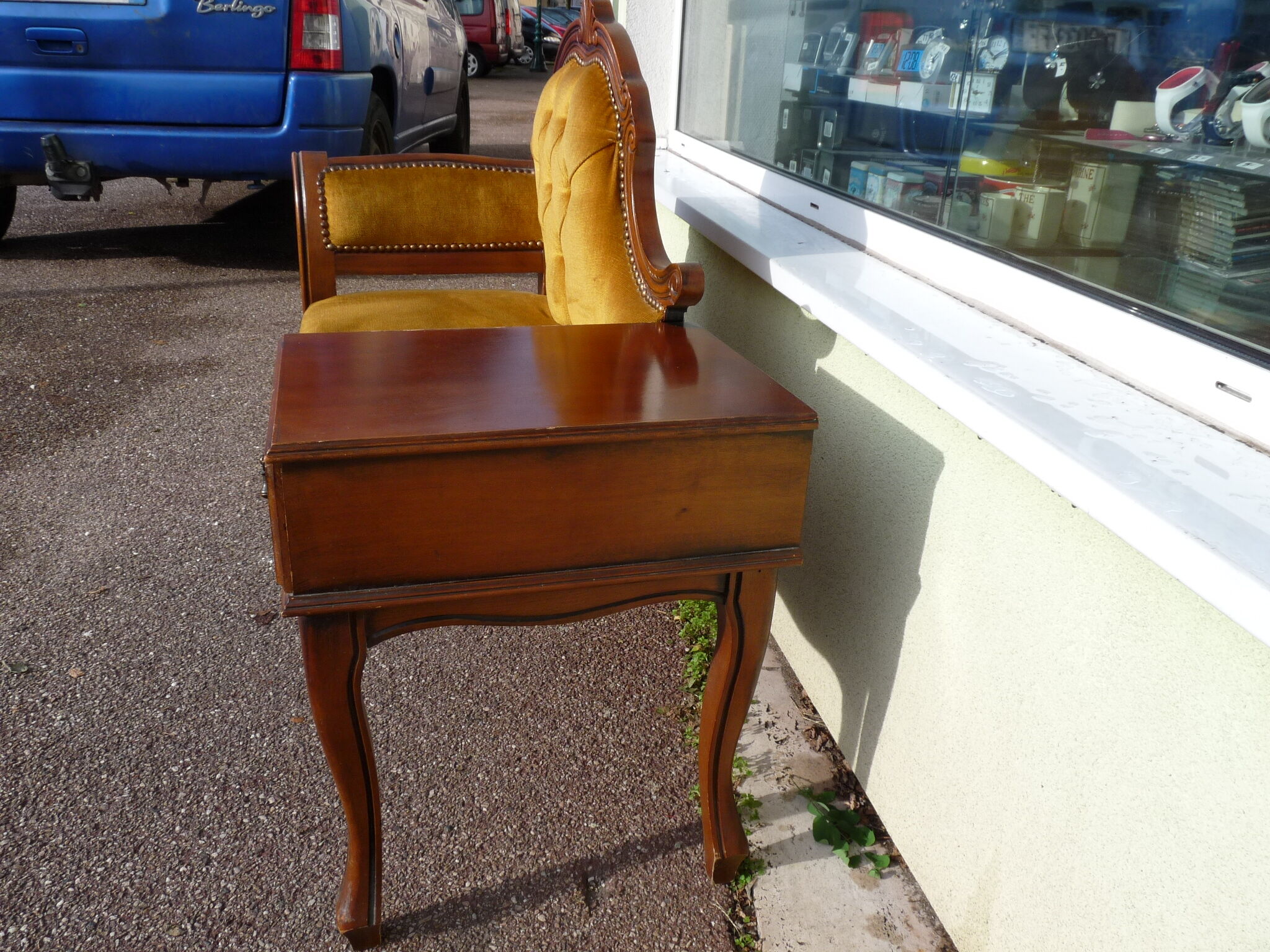 Old furniture phone with seating