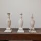 Mid-century white marble swedish table lamp