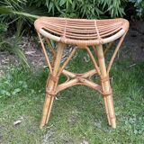 Vintage rattan stool