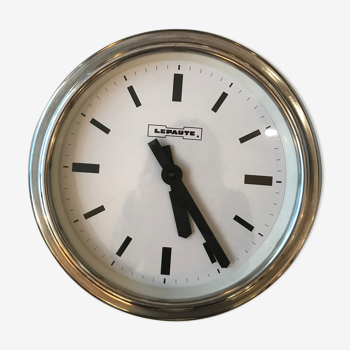Industrial clock lepaute polished edges rounded 31 cm