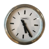 Industrial clock lepaute polished edges rounded 31 cm