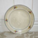 Assiette Plate en Faïence de Gien décorée à la main - Vintage 1940