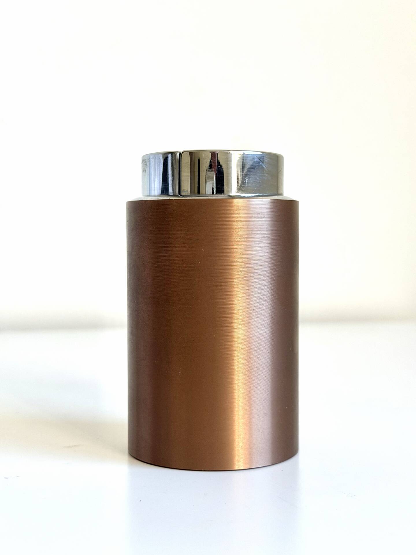 Minimalist Vintage SAROME Japan Table lighter modernist in Copper