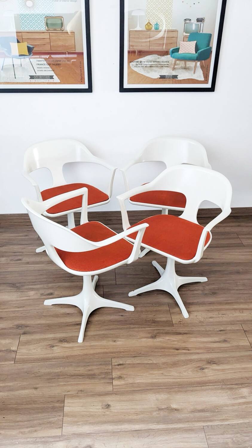 Table et chaises Space Age par Konrad Schäfer pour Lübke 1969