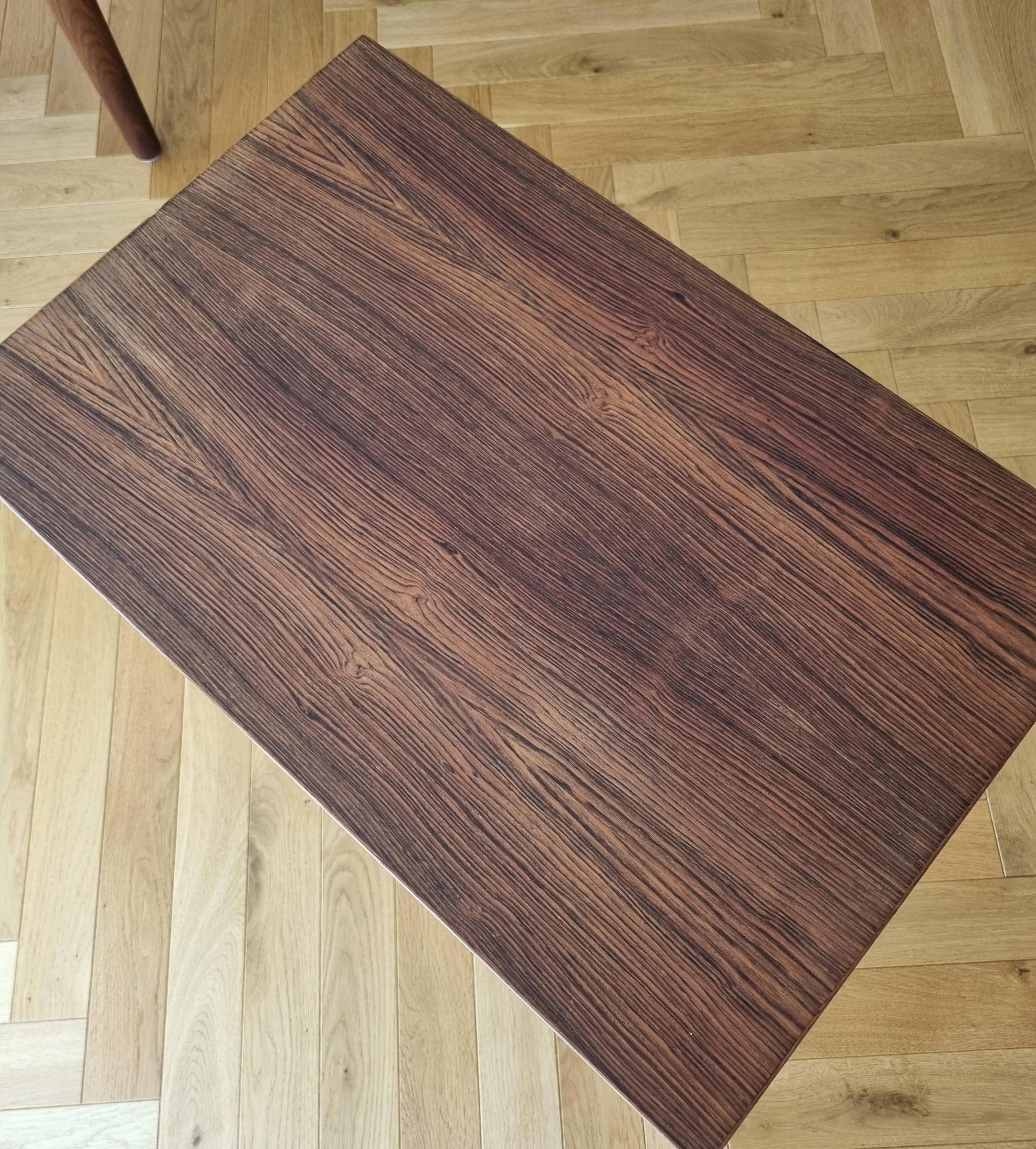 Minimalist rosewood table, Denmark 1960s-70s