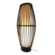 Grande lampe de sol en rotin 1960