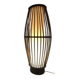 Large rattan floor lamp 1960