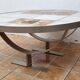 Table basse Jean Gregorieff Roche Bobois années 70, céramique, 77 cm