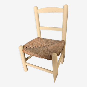 Chaise paillée enfant