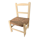 Chaise paillée enfant