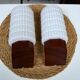 Pair of Scandinavian wall lights in teak and opaline by Philips from the 1960s.