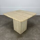 Square travertine coffee table