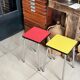 Lot de 2 tabourets Formica vintage
