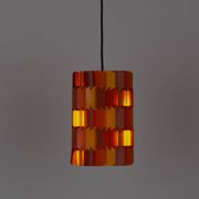 Vintage Danish pendant light Facet pop by Louis Weisdorf, Lyfa, 1972