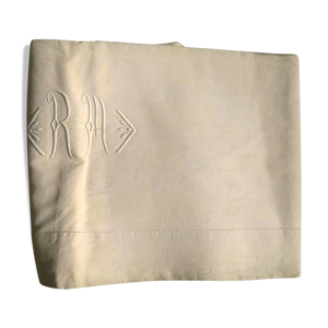 drap ancien au monogramme