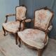 Pair of Louis XV style armchairs