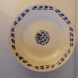 6 very old plates U&C Sarreguemines Model Arlette year 1960 hand painted earth