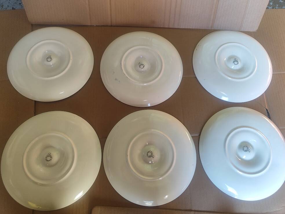 Salins france 6 assiettes à huîtres, 1960/70