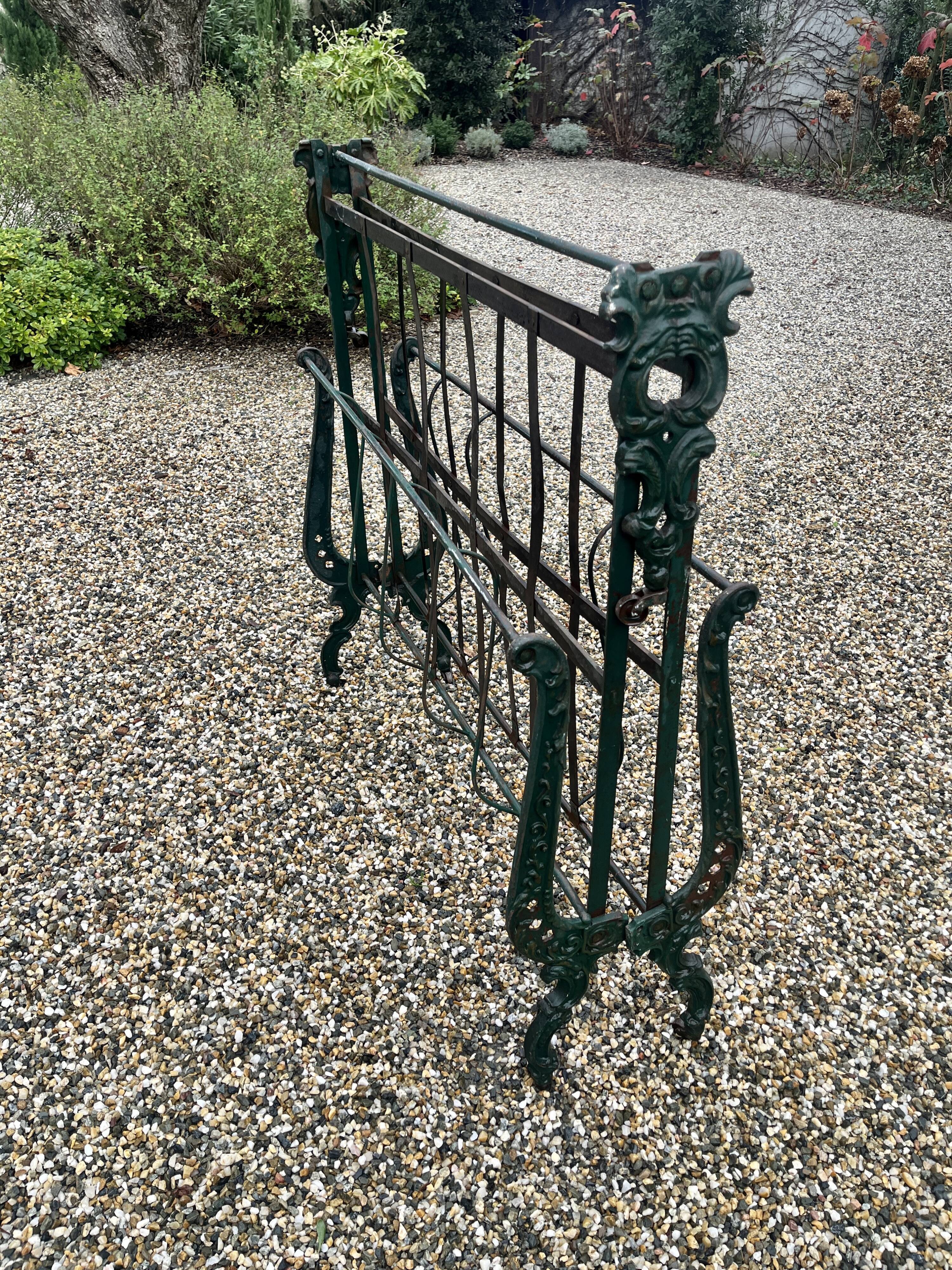 19th century French folding iron daybed