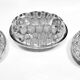 Three Glass Flower Picnics by VMC Reims 60s-70s