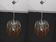 Set of 2 The Amber Crown, Murano Chandelier Amber and Crystal Drops, 1970s